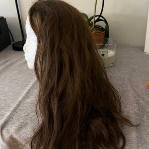 Long wavy human hair bandfall Gali wig